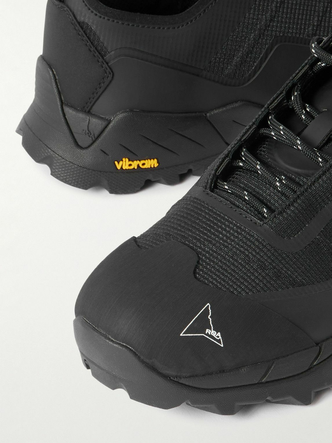 ROA - Katharina Light Rubber and Leather-Trimmed Ripstop Sneakers - Black