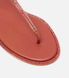 Rene Caovilla Diana embellished satin thong sandals