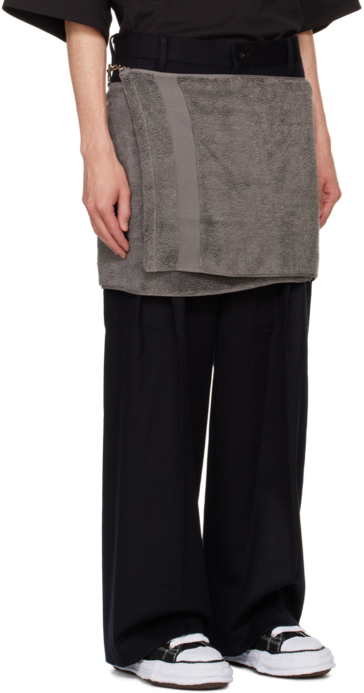 doublet Black Onsen Towel Trousers