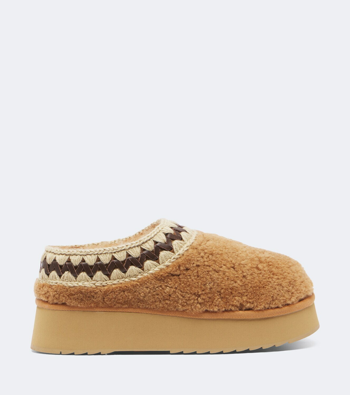 Mou Shearling platform mules