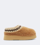 Mou Shearling platform mules