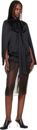 Commission Brown Creased Slip Midi Skirt