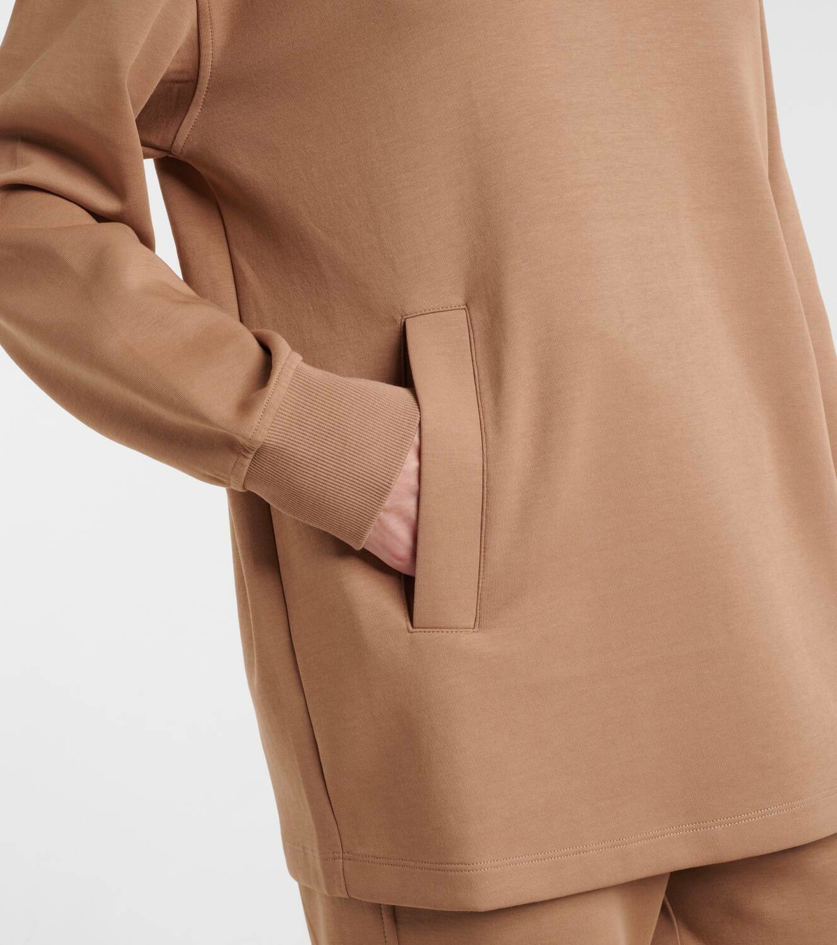 'S Max Mara Logo embroidered cotton-blend hoodie