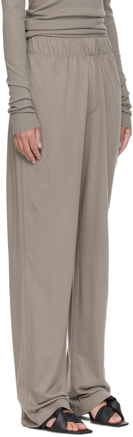 ÉTERNE Taupe Wide-Leg Lounge Pants