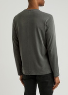 Paige Enzo Long-sleeve Cotton top Dark Grey