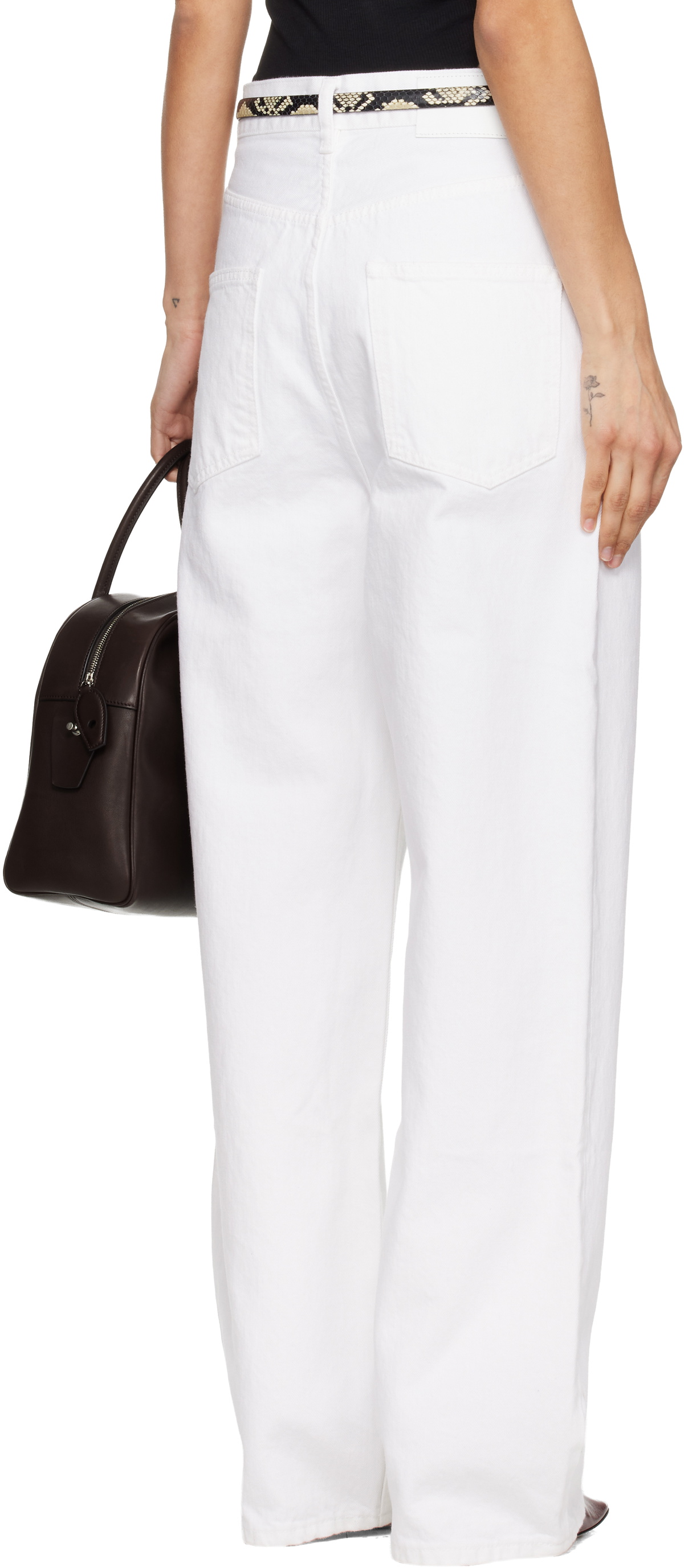 WARDROBE.NYC White Low Rise Jeans