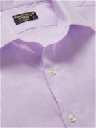 Emma Willis - Cutaway-Collar Linen Shirt - Purple