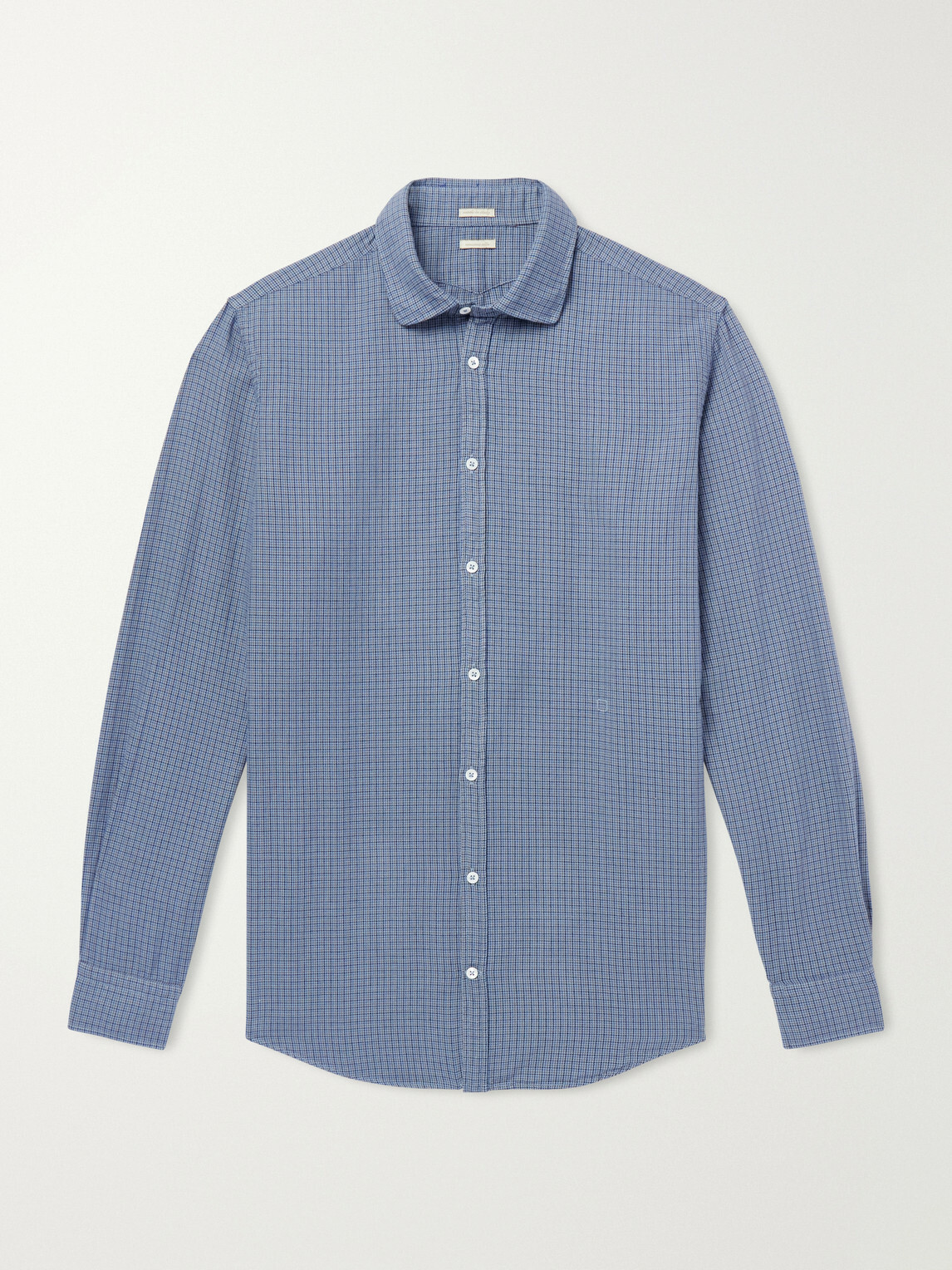 Massimo Alba - Canary Checked Cotton-Flannel Shirt - Blue