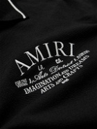AMIRI - Arts District Logo-Embroidered Cotton-Piqué Polo Shirt - Black