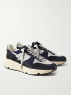 Golden Goose - Leather-Trimmed Mesh and Suede Sneakers - Blue