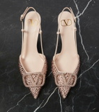 Valentino Garavani VLogo Signature embellished slingback pumps