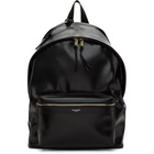 Saint Laurent Black Coated Canvas City Backpack