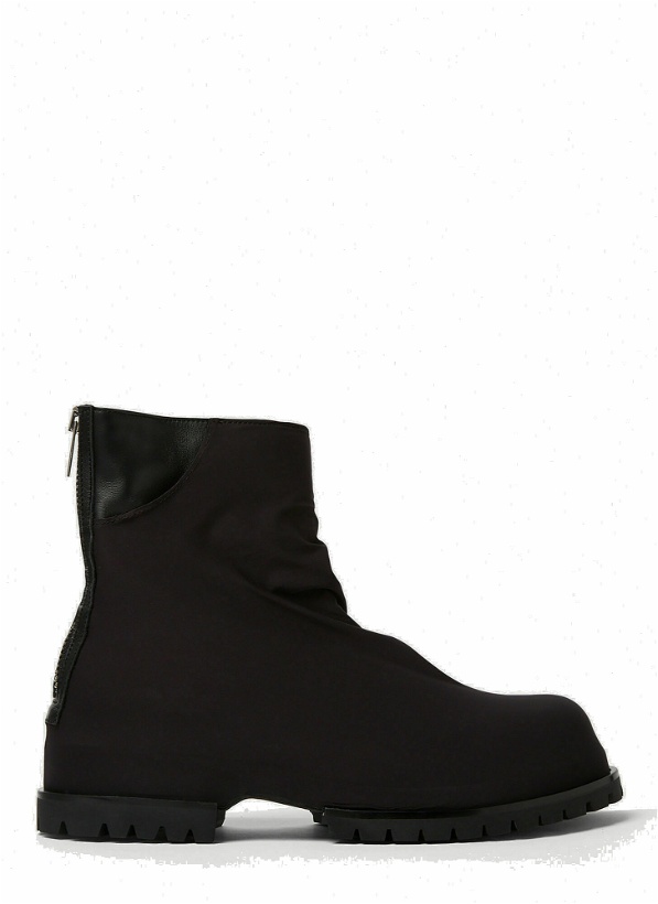 Photo: Rear Zip Ankle Boots in Black