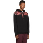 Marcelo Burlon County of Milan Black Red Ghost Wings Hoodie