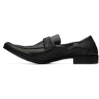 MM6 Maison Margiela Black Leather Swing Toe Loafers