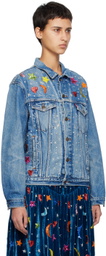 Caro Editions Blue Upcycled Denim Jacket