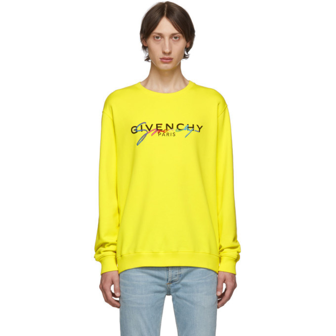 Givenchy Yellow Signature Logo Sweatshirt