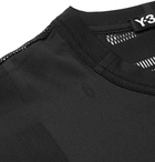 Y-3 - Oversized Patchwork Mesh-Jacquard T-Shirt - Men - Black