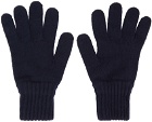 Drake's Navy Lambswool Gloves