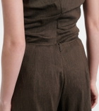 Proenza Schouler Calla linen-blend wide-leg pants