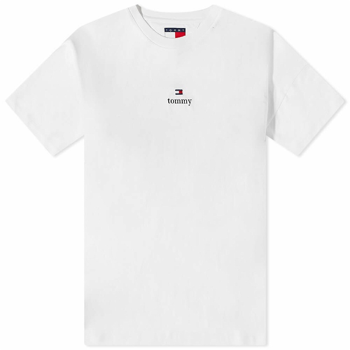 Photo: Tommy Jeans Men's Tommy Oversized Logo T-Shirt in White