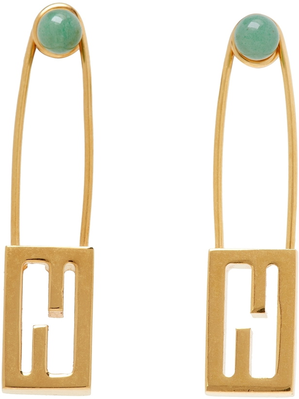 Photo: Fendi Gold Small Baguette Earrings