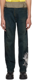 SC103 SSENSE Exclusive Indigo Graphic Jeans