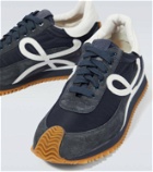 Loewe Flow Runner suede-trimmed sneakers