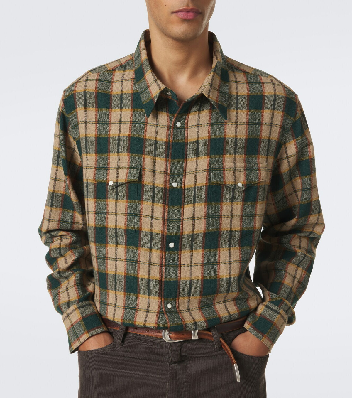 Visvim Meridian plaid wool and linen shirt
