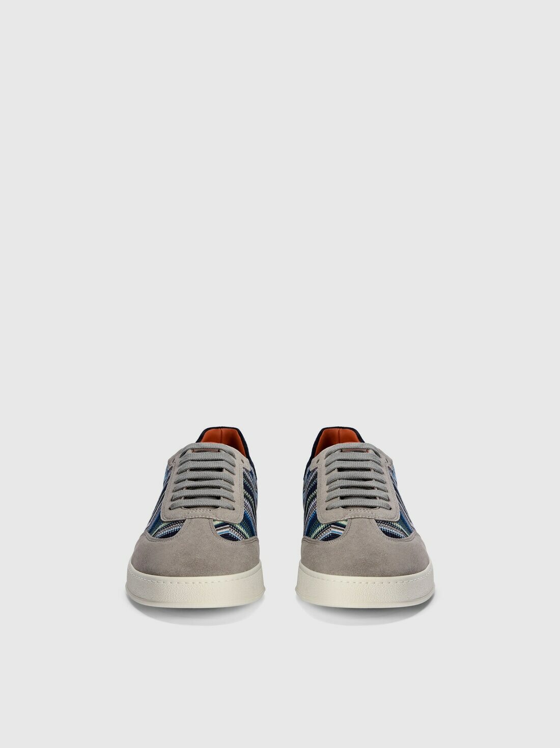Missoni - Zigzag fabric sneakers with suede inserts, Men, Blue