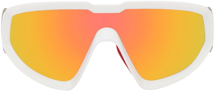 Photo: Moncler White Wrapid Sunglasses