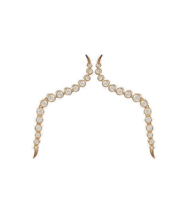Photo: Ondyn Elettra 14kt gold earrings with white diamonds