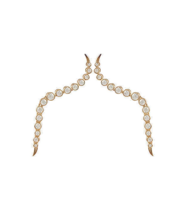 Photo: Ondyn Elettra 14kt gold earrings with white diamonds