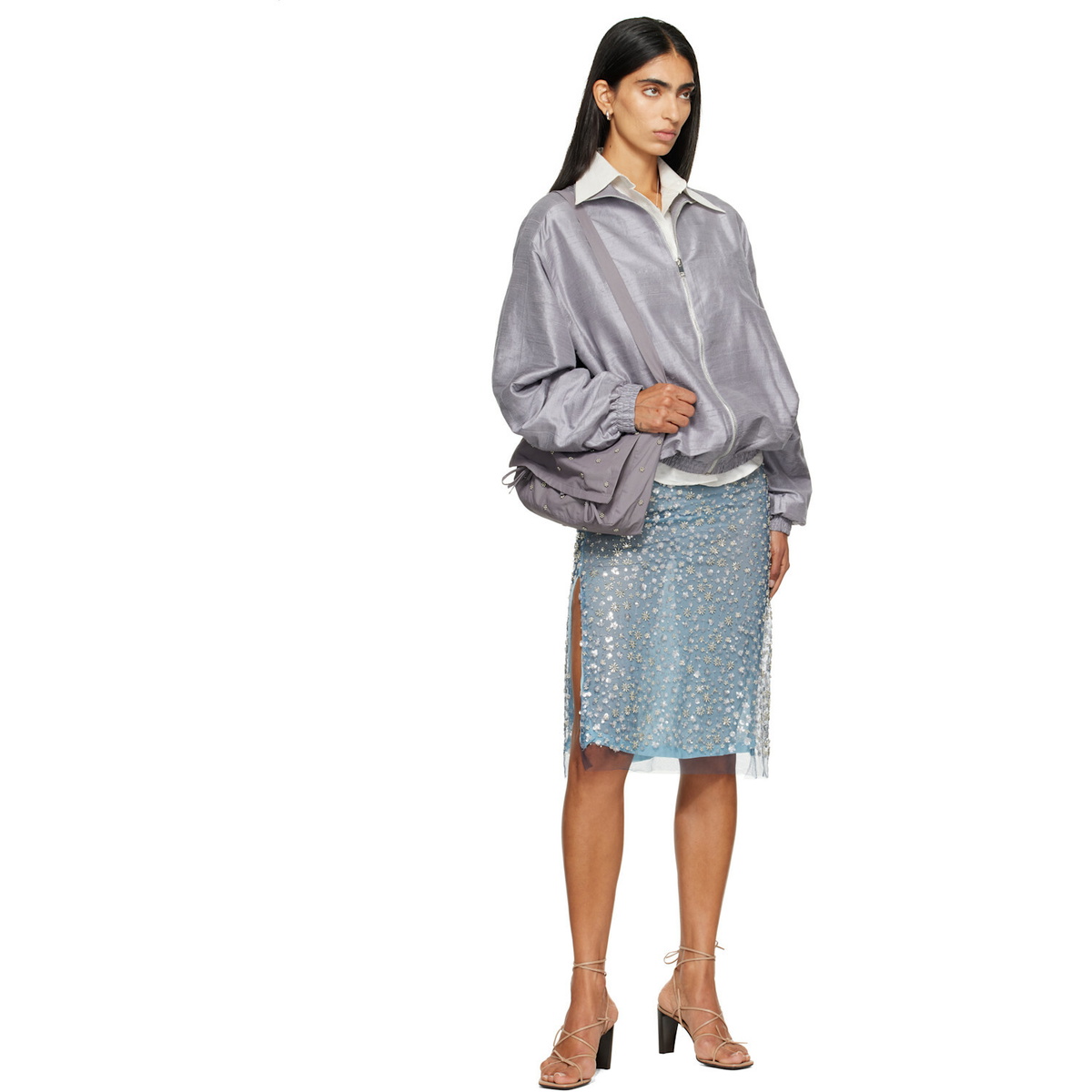RESCHA SSENSE Exclusive Silver Khel Jacket