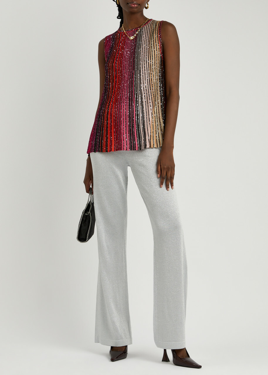 タグ付き新品　MISSONI ラメ　きらきらニットタンクトップ MISSONI Metallic crochet-knit tank top | NET-A-PORTER