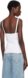 Stella McCartney White Corset-Inspired Sleeveless Top