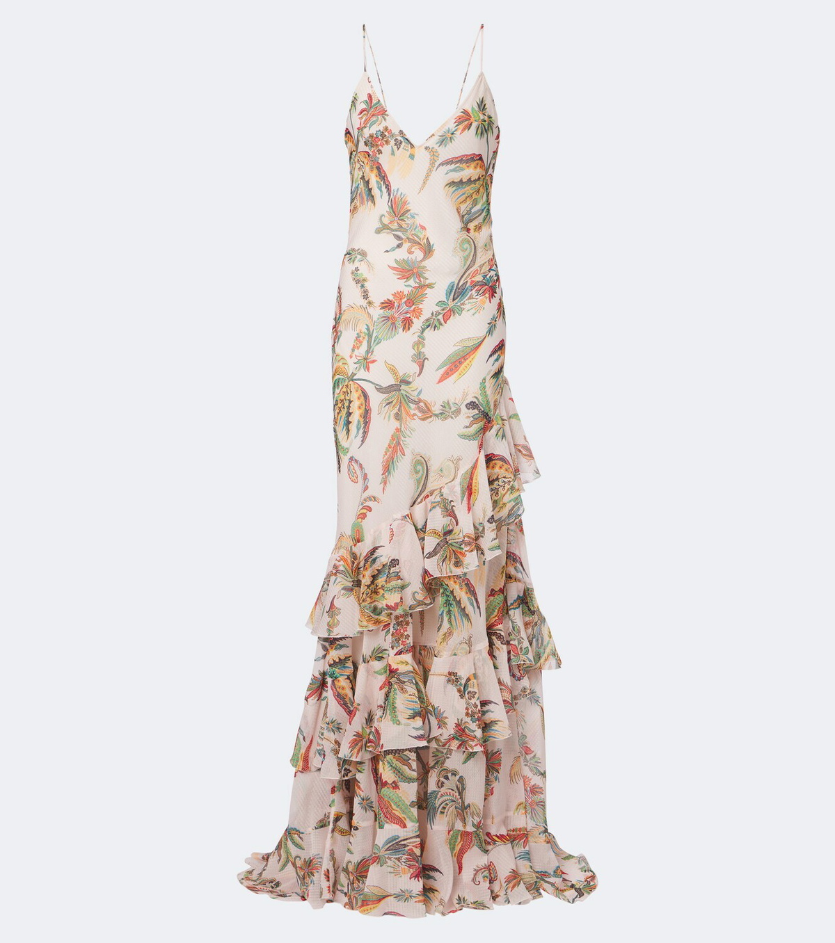 Etro Floral ruffled gown