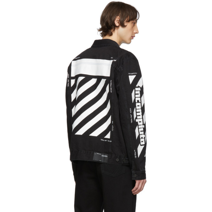 Off-White SSENSE Exclusive Black Denim Incomplete Jacket Off-White