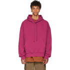 Juun.J Pink Panelled Hoodie