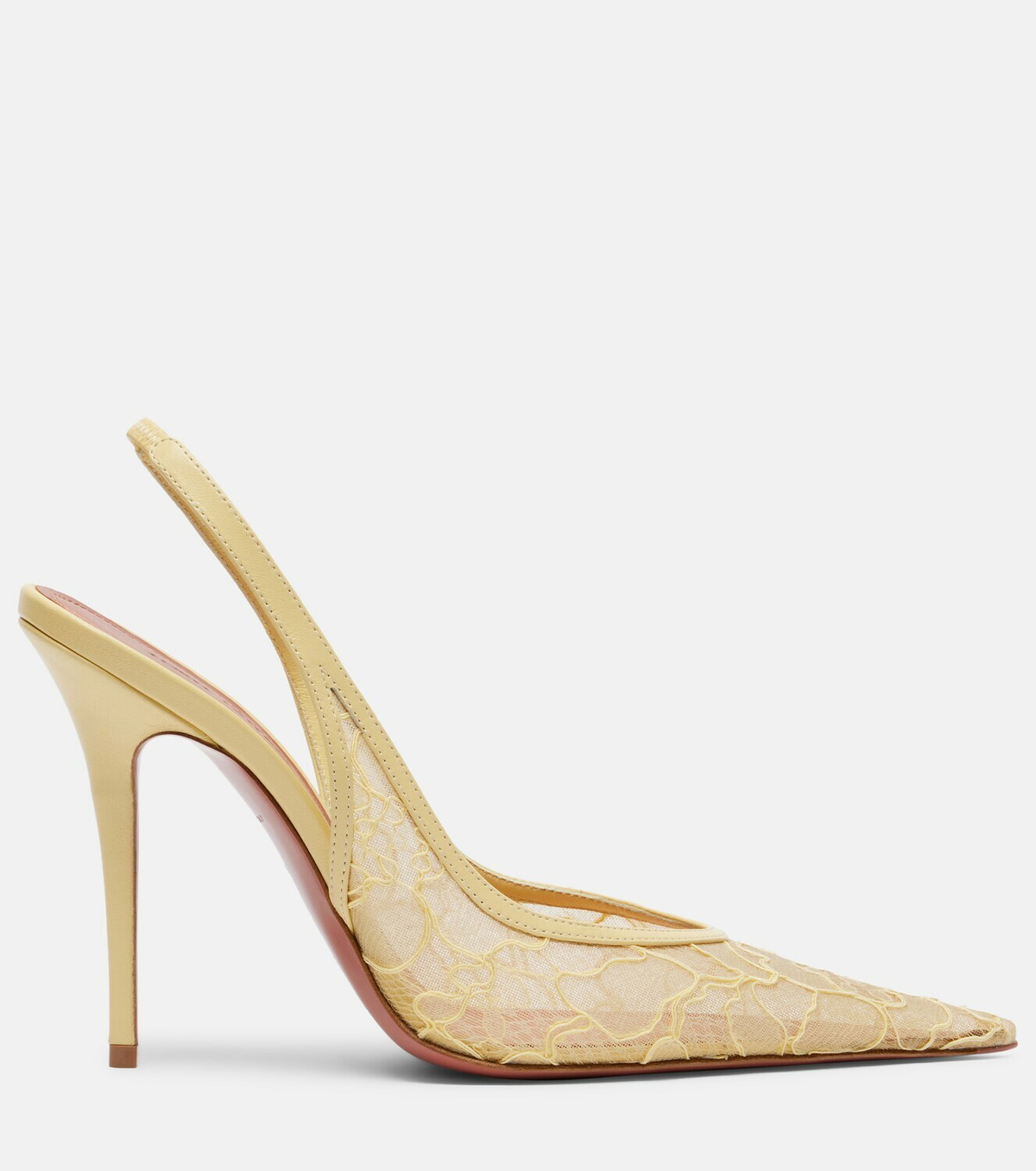 Amina Muaddi Anok lace slingback pumps