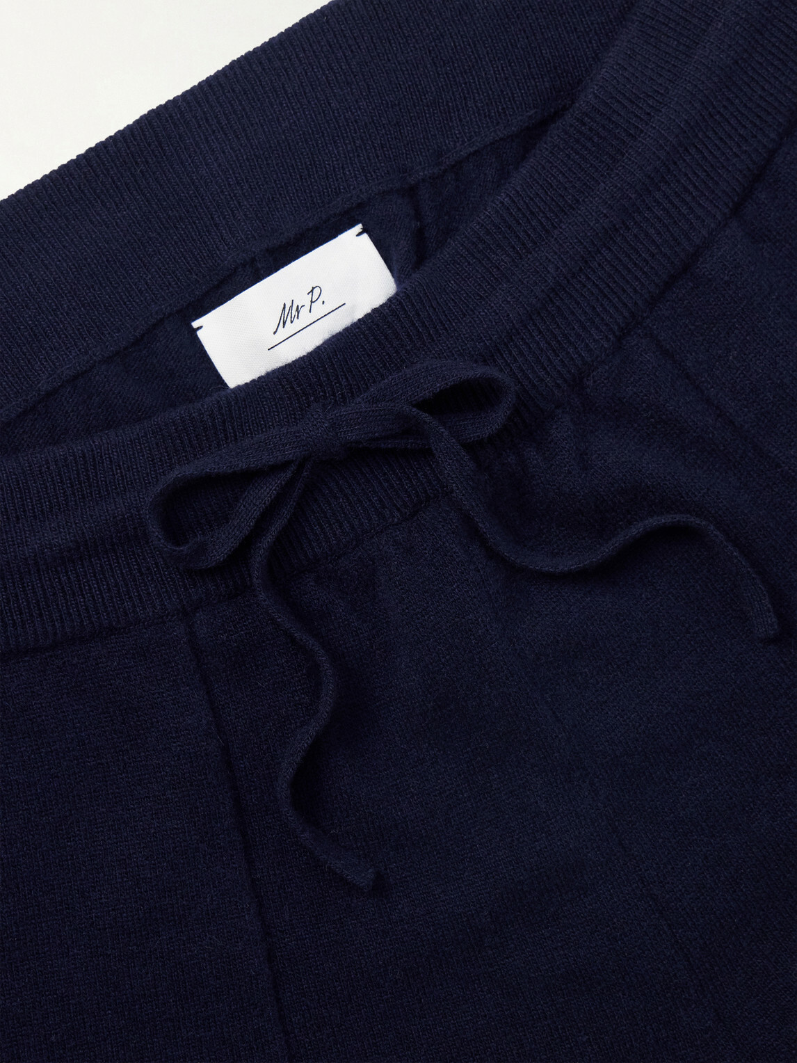 Mr P. - Tapered Merino Wool and Cashmere-Blend Sweatpants - Blue