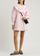 Damson Madder Mimi Broderie Anglaise Cotton Mini Dress Pink