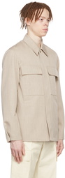 Jil Sander SSENSE Exclusive Beige Wool Jacket