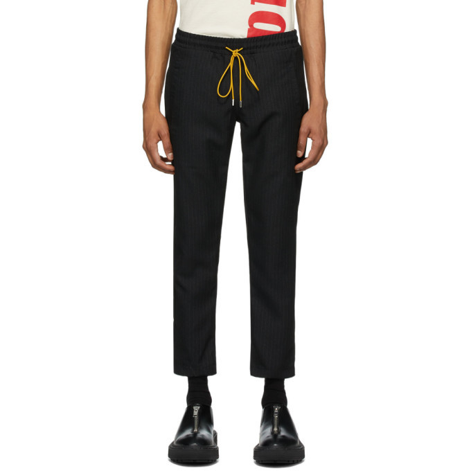 Photo: Rhude Black Pinstripe Smiley Trousers