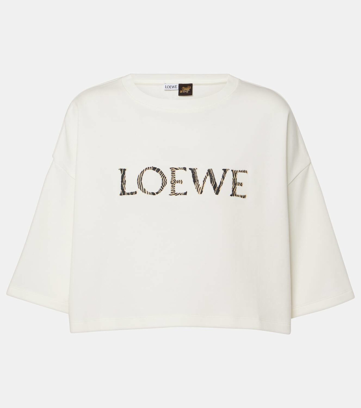 Loewe Paula's Ibiza logo cotton-blend crop top Loewe