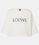 Loewe Paula's Ibiza logo cotton-blend crop top