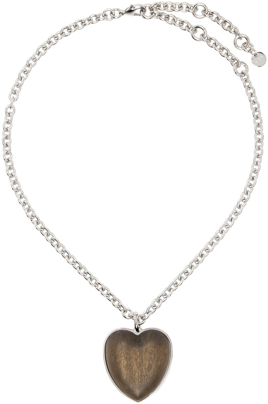 Photo: JACQUEMUS Silver La Casa 'Le collier Pietra' Necklace