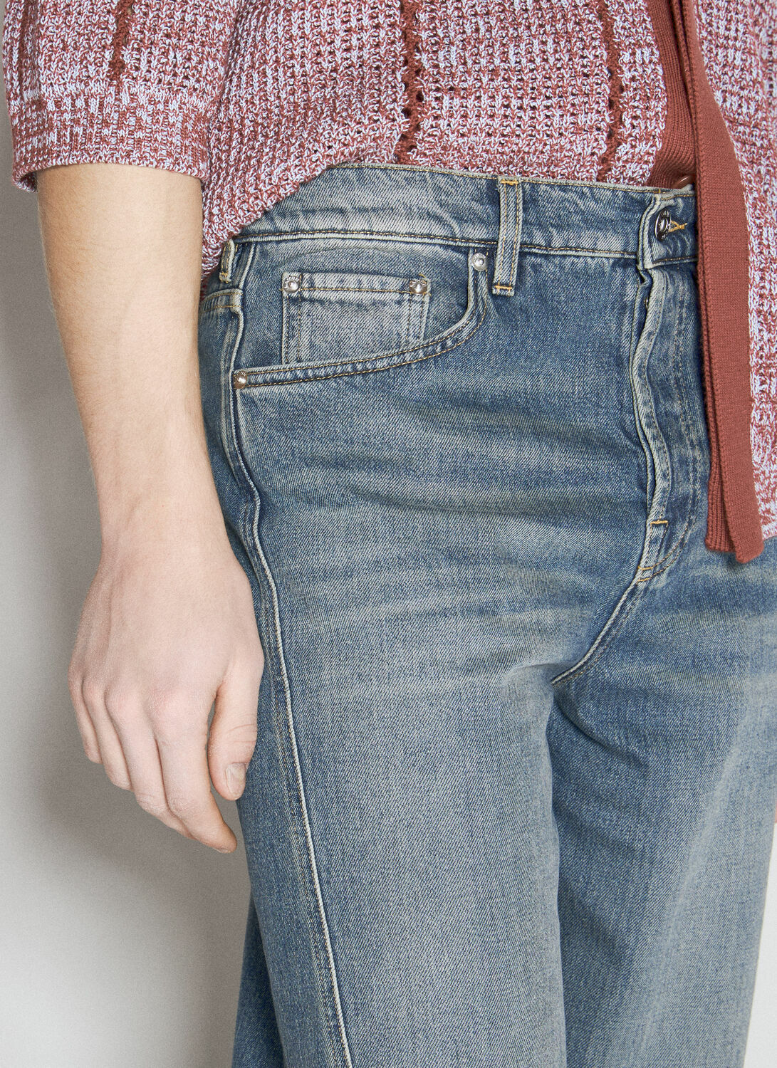 Lanvin Baggy Twisted Jeans