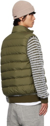 Moncler Khaki Contrin Down Vest