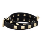 Valentino Black Valentino Garavani Rockstud Wrap Bracelet